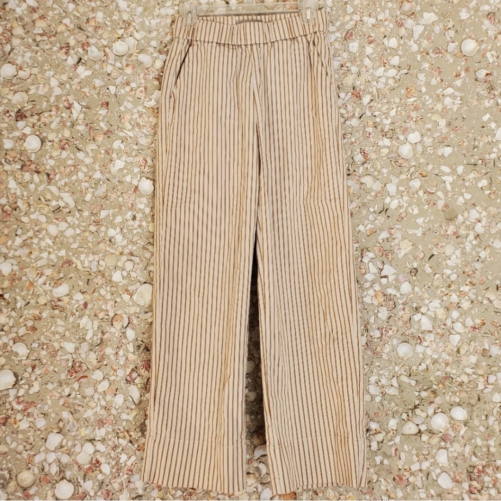 Everlane Striped High Waisted Cotton Pants